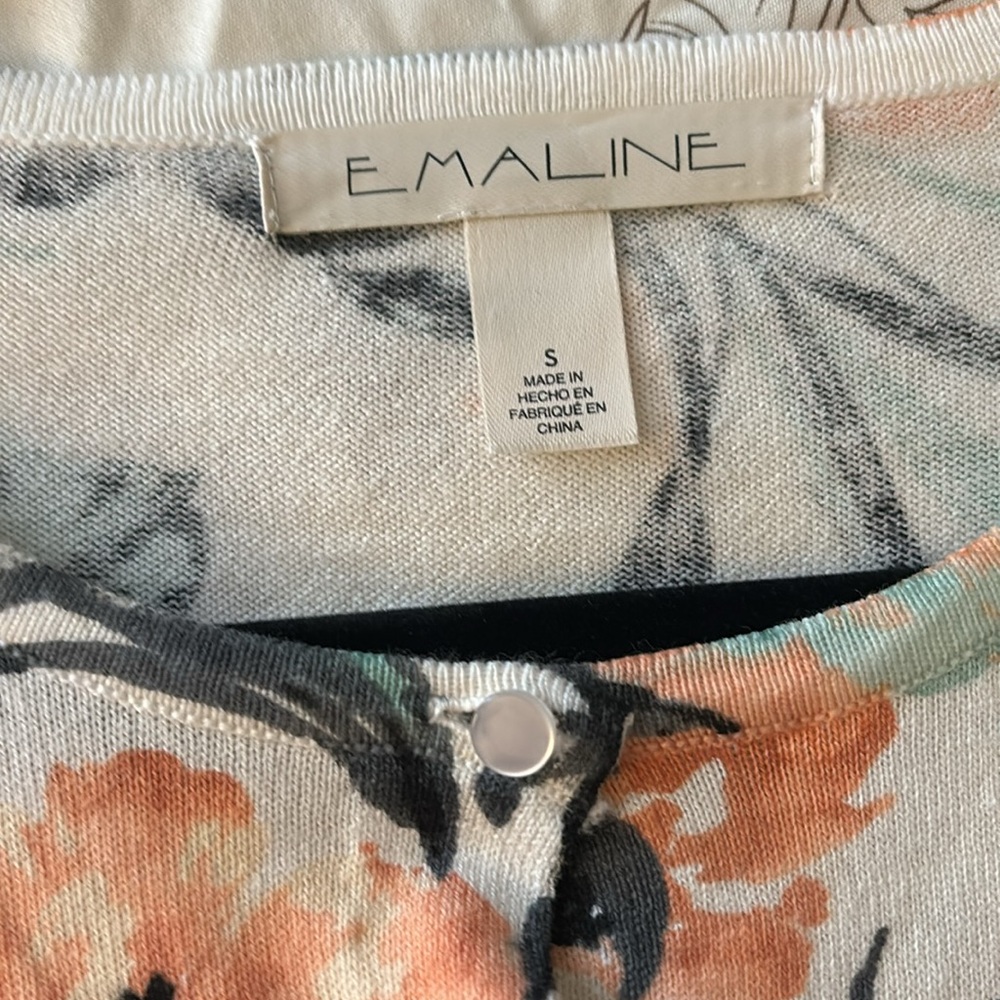 Emailine floral cardigan three-quarter sleeves - Picture 3 of 6